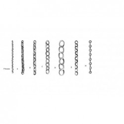 Brass chain 1x1000 mm F type