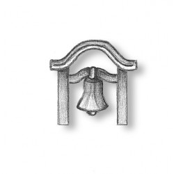Bellfry with bell cast metal