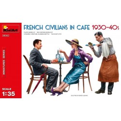 French civilians in cafe...